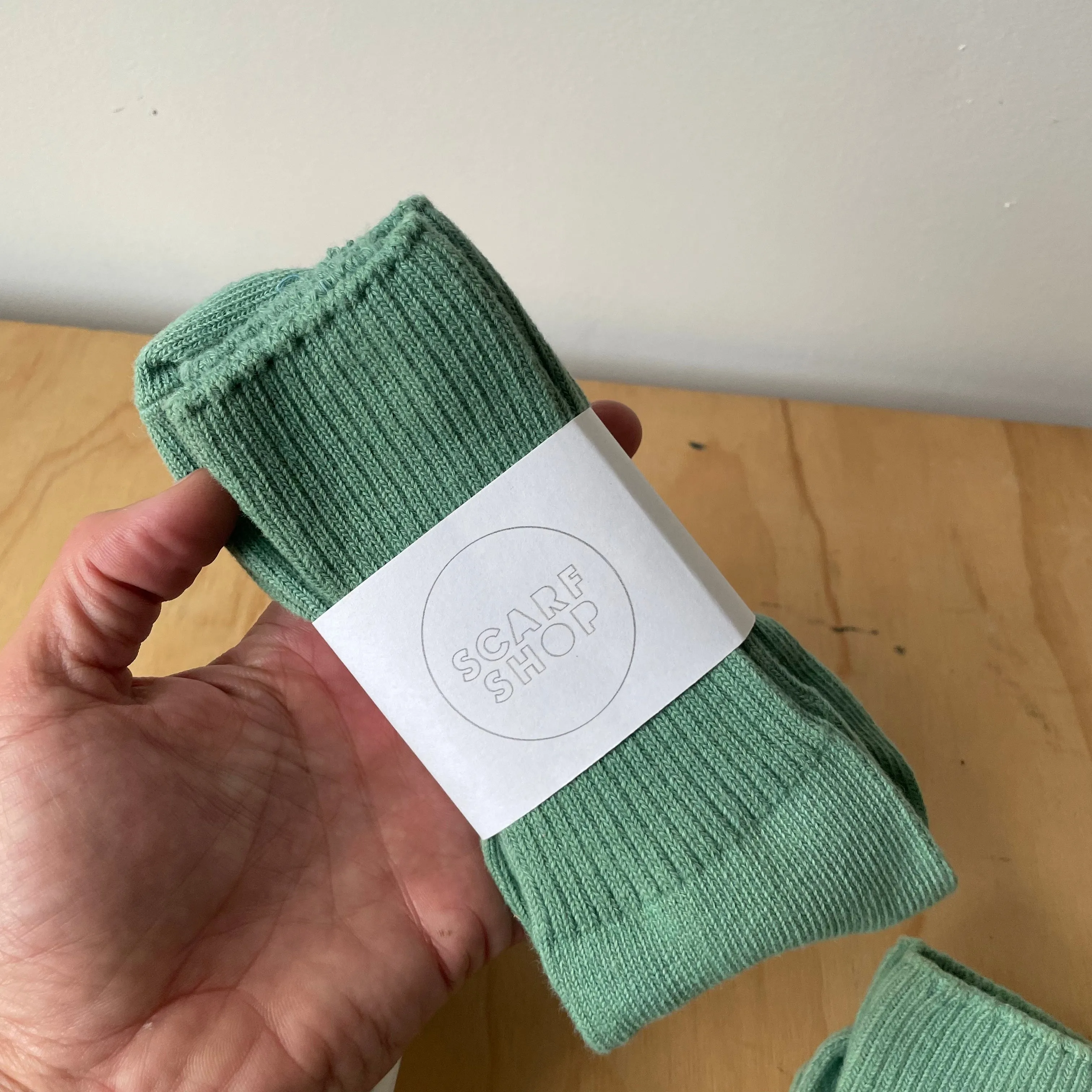 Hand Dyed Cotton Socks in Cool Tones by Scarfshop