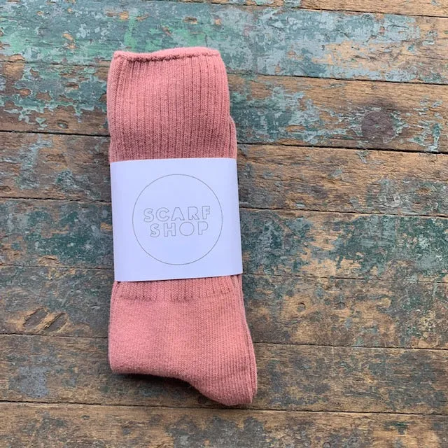 Hand Dyed Cotton Socks in Pink Tones by Scarfshop