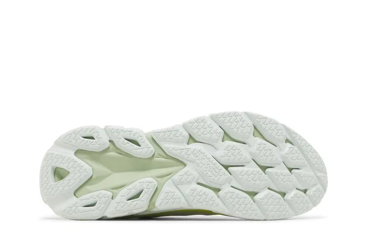 HOKA Clifton Edge Blue Flower Green Glow Sneakers, White