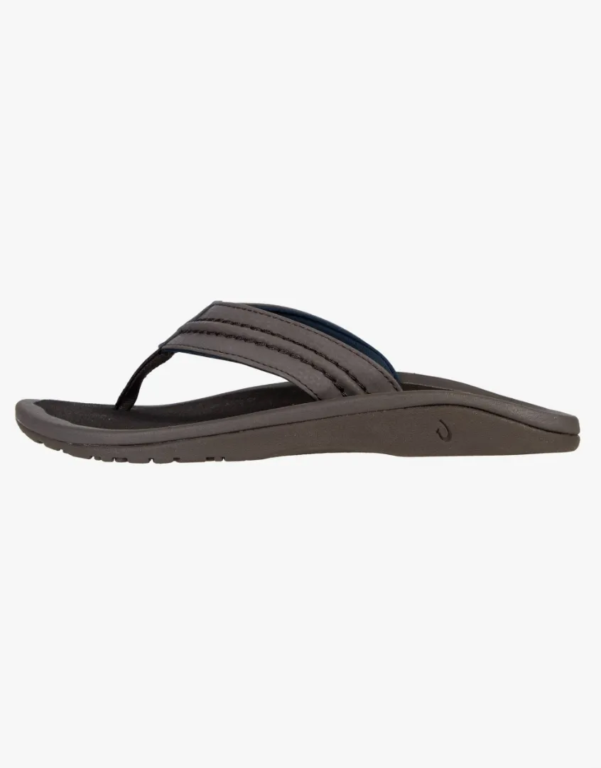 Hokua Leather Sandal Dk Wood/Dk Wood