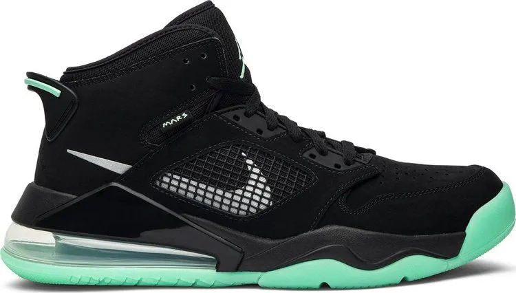 Jordan Mars 270 Green Glow Sneakers, Black
