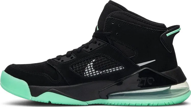 Jordan Mars 270 Green Glow Sneakers, Black
