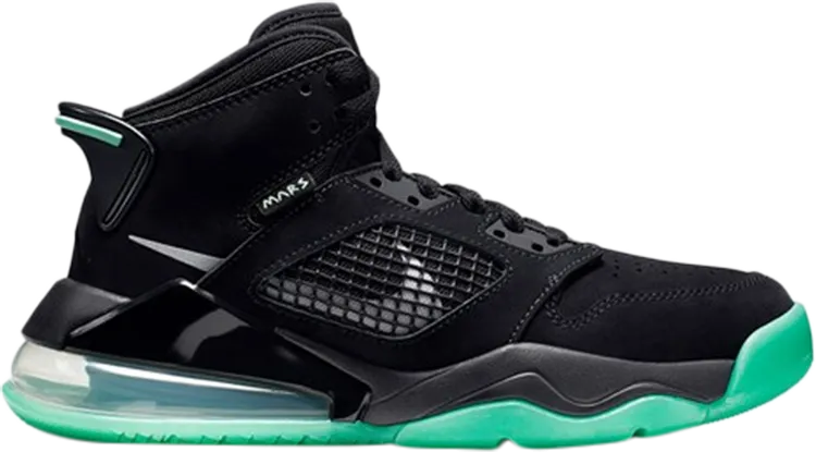 Jordan Mars 270 GS Green Glow sneakers, black
