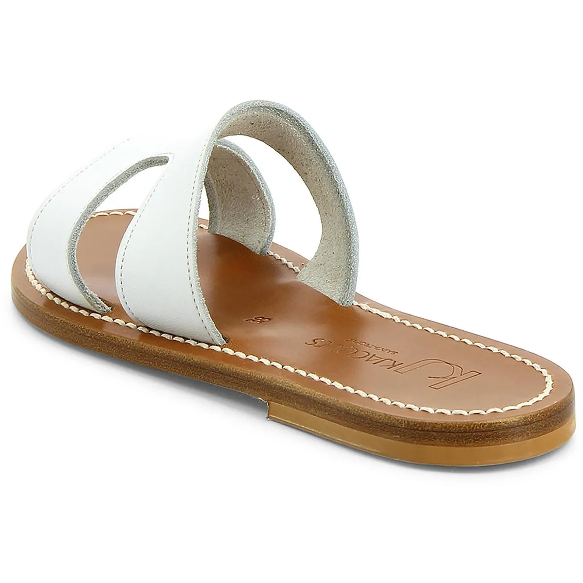 K. Jacques Womens Leather Slip-On Slide Sandals