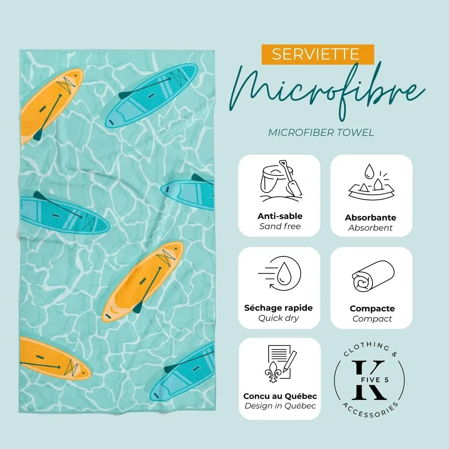 K5 Microfiber Towel - Paddle Board