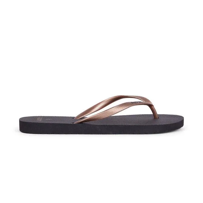 Kustom - Classic Jandals (Black Rose Gold)