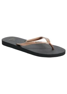 Kustom - Classic Jandals (Black Rose Gold)
