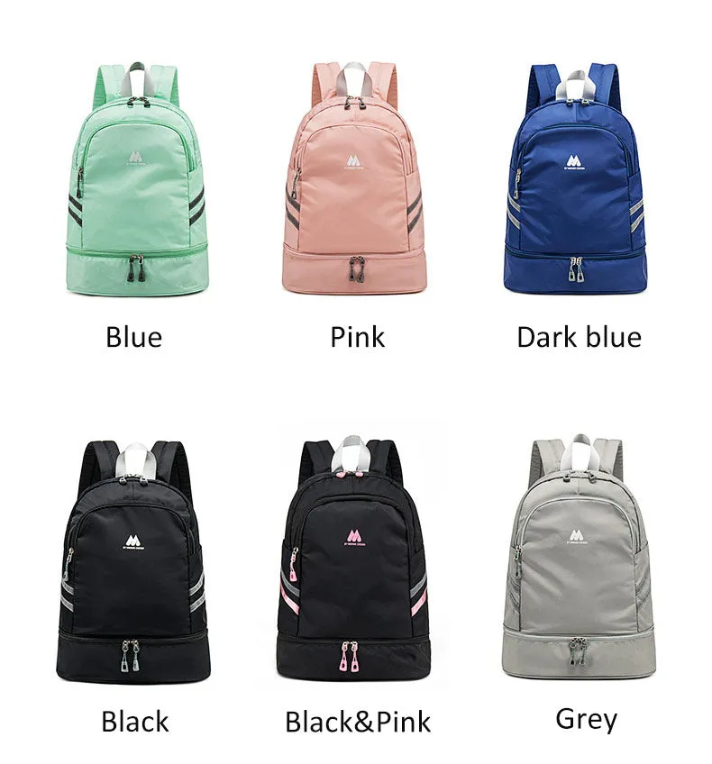 Large Beach Bag Combo Dry Wet Waterproof Backpack Women Swimming Gym Bag with Shoe Pouch Large