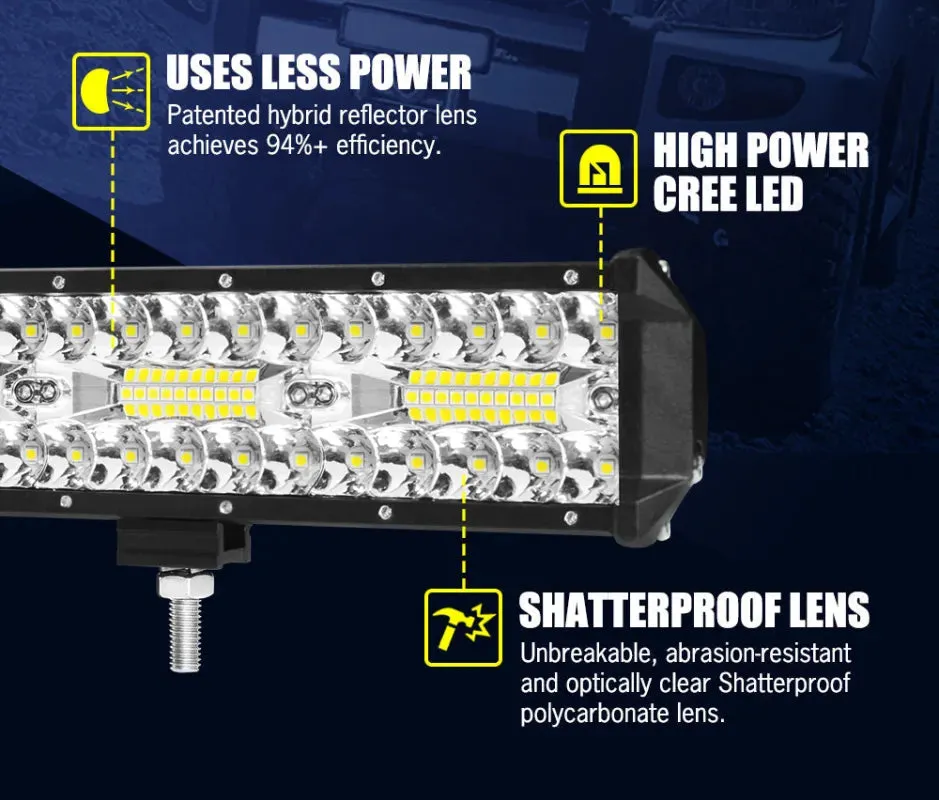 Lightfox 28" LED 3-Row Light Bar