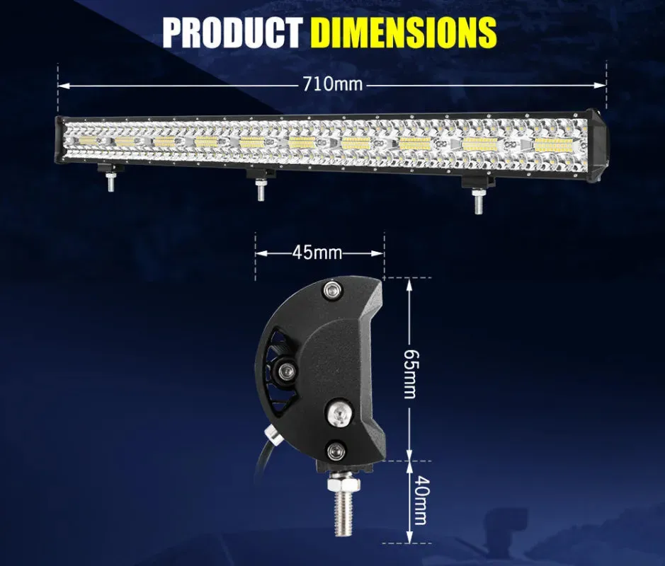 Lightfox 28" LED 3-Row Light Bar