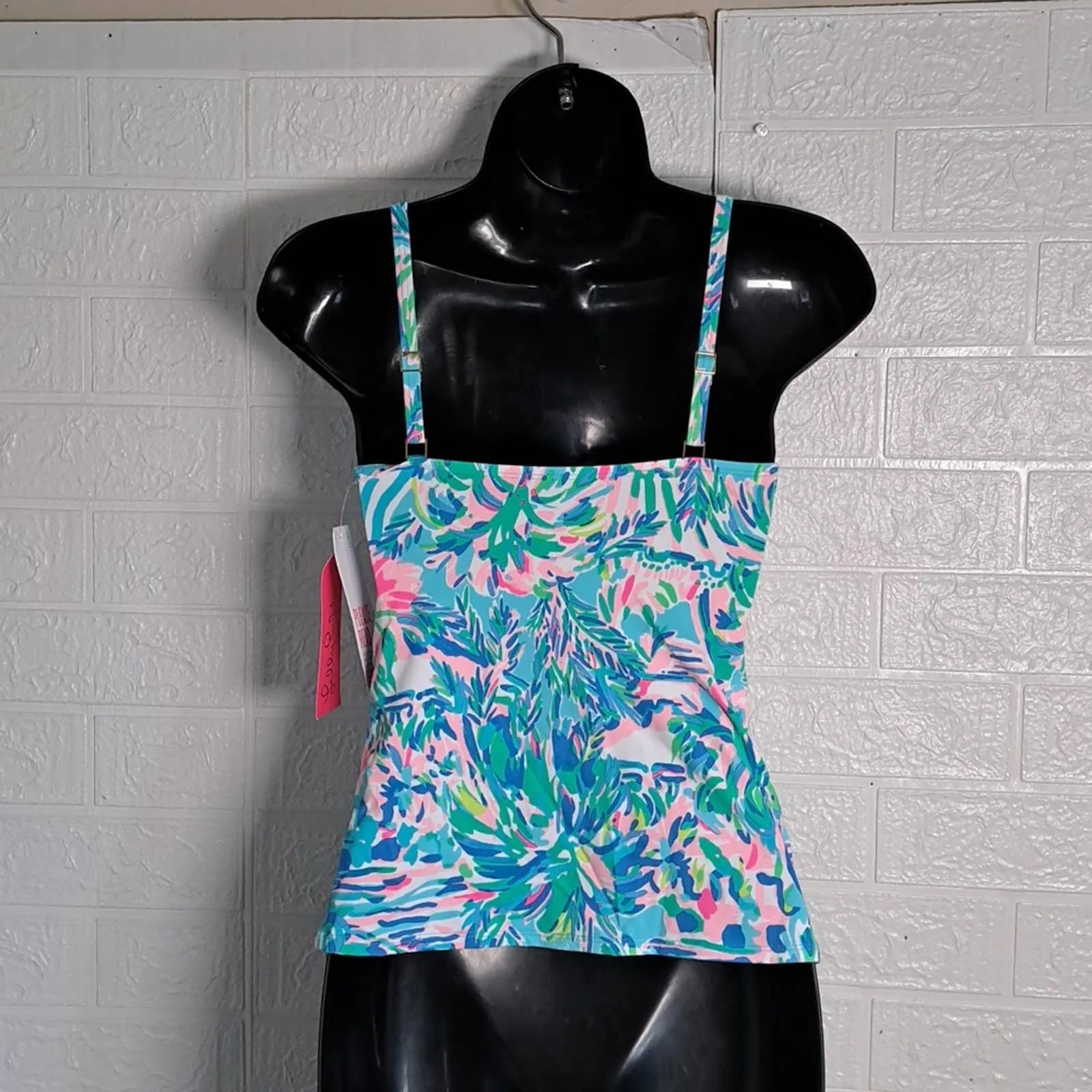 Lilly Pulitzer Brenta Tankini Swim Top in Blue Ibiza Cabana Cocktail