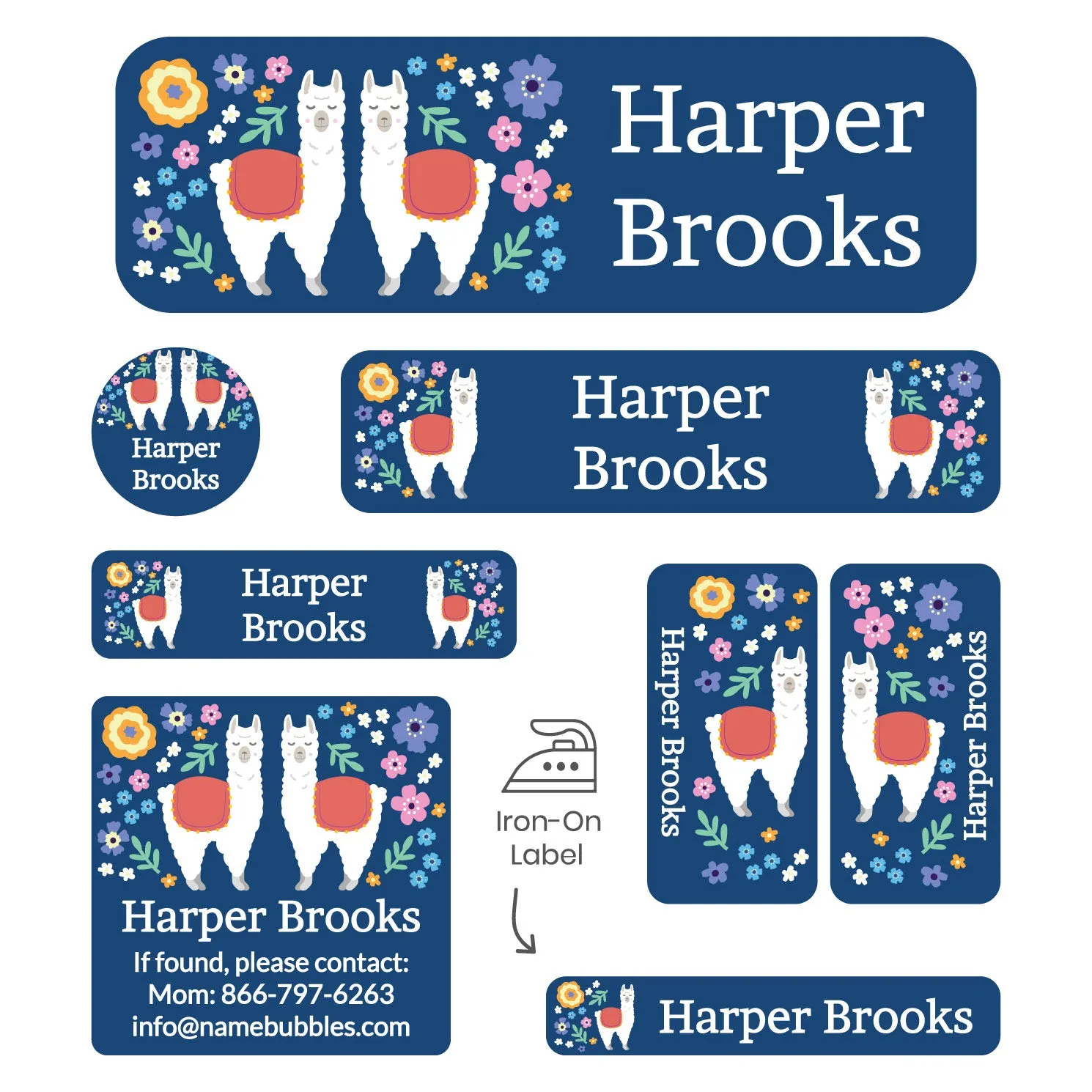 Llama Sleepaway Camp Labels Pack