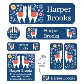 Llama Sleepaway Camp Labels Pack
