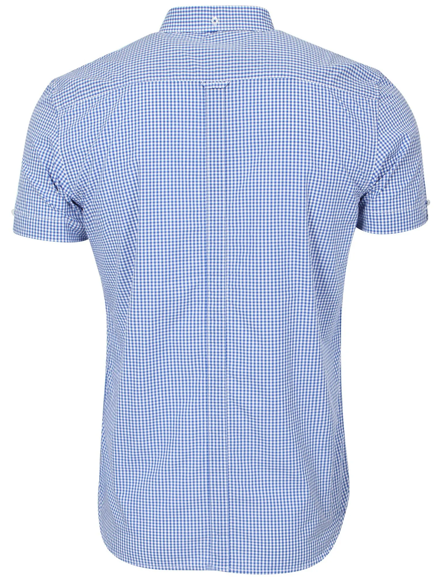 Lorente Short Sleeve Gingham Shirt in Ocean - Tokyo Laundry