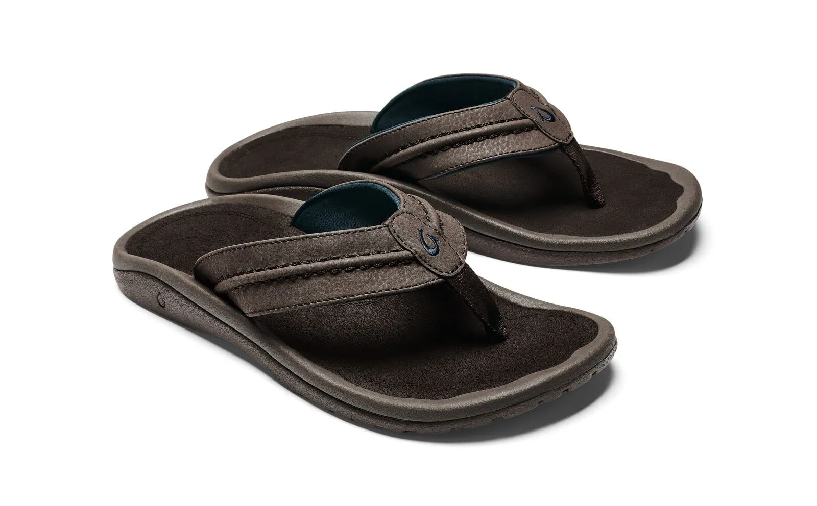 Men's Shoes OluKai HOKUA Water Resistant Flip Flop Sandals 10161-6363 DARK WOOD