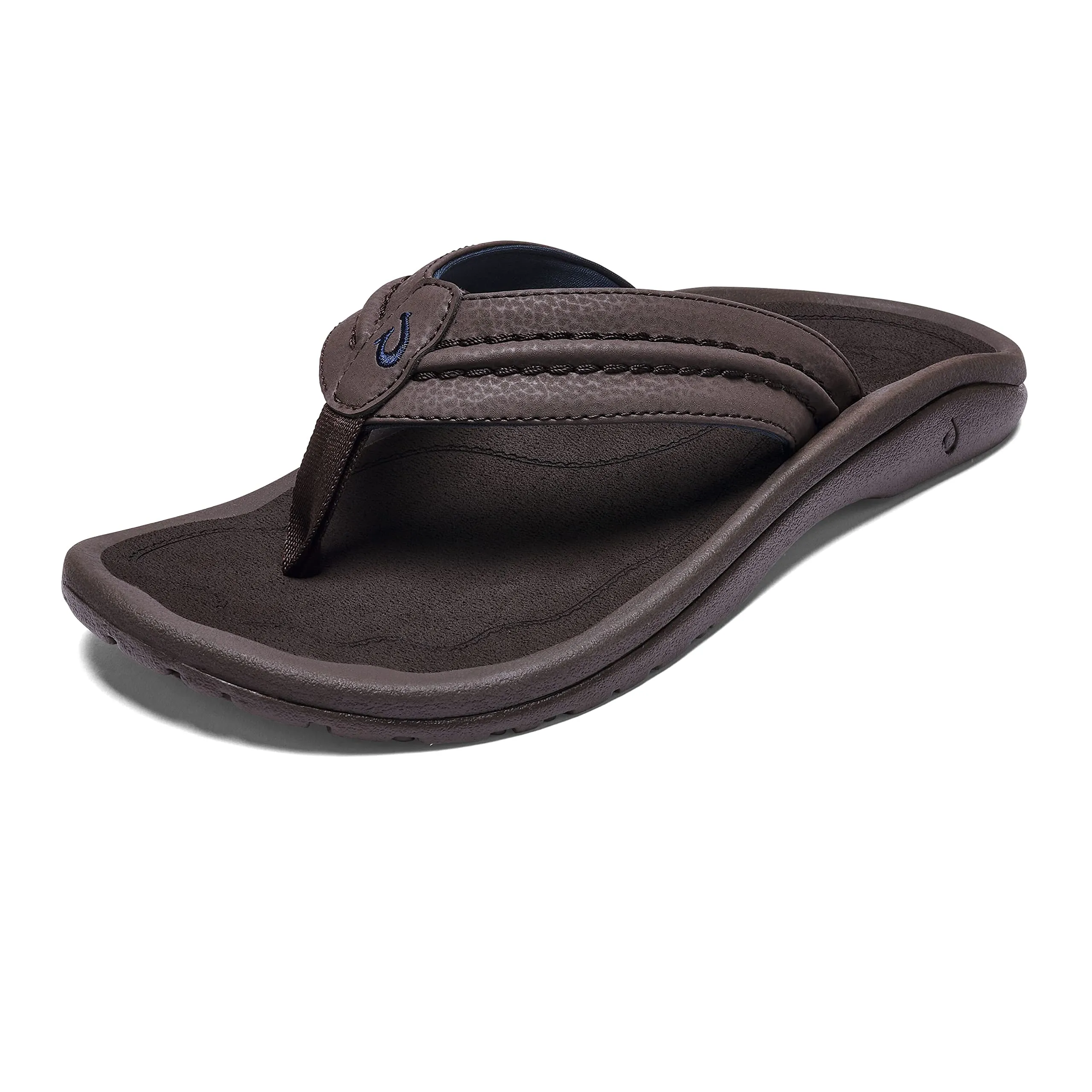 Men's Shoes OluKai HOKUA Water Resistant Flip Flop Sandals 10161-6363 DARK WOOD