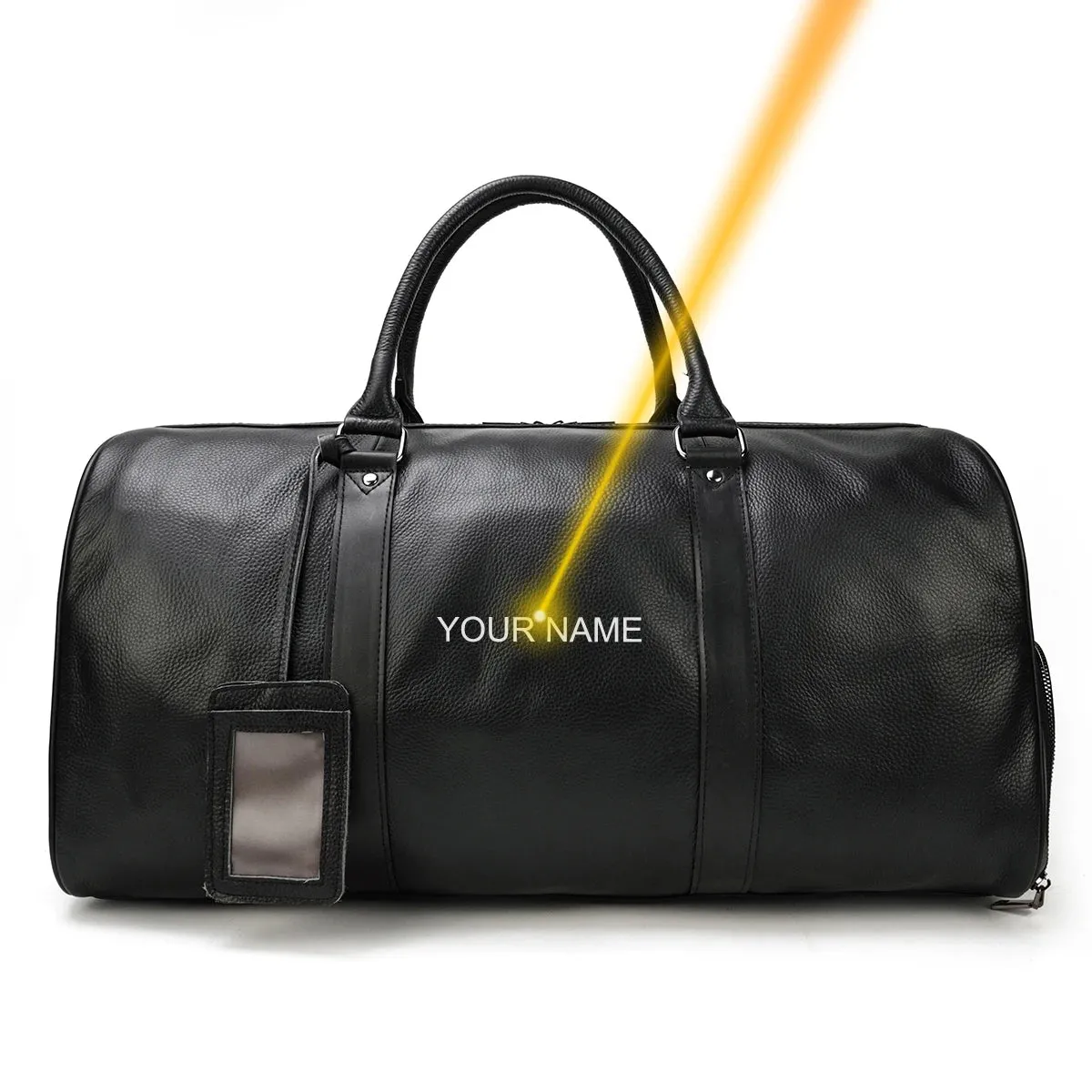 Men's Travel Bag Big Capacity Genuine Leather Travel Duffel With Shoe Pocket Large Luggage Shoulder Bag Waterproof Male Handbag