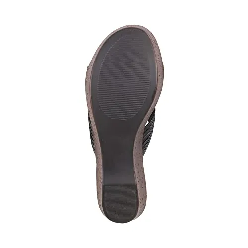 Mochi Women Black Wedge Heel Slip-on UK/6 EU/39 (34-123)