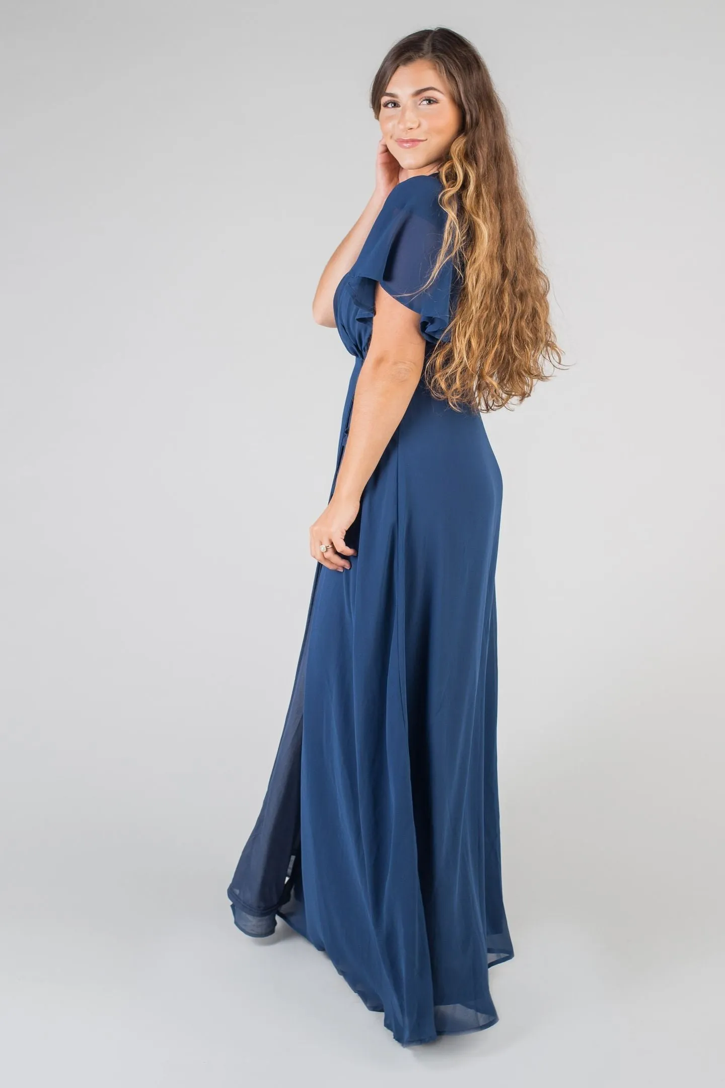 Naples Flutter Sleeve Wrap Maxi