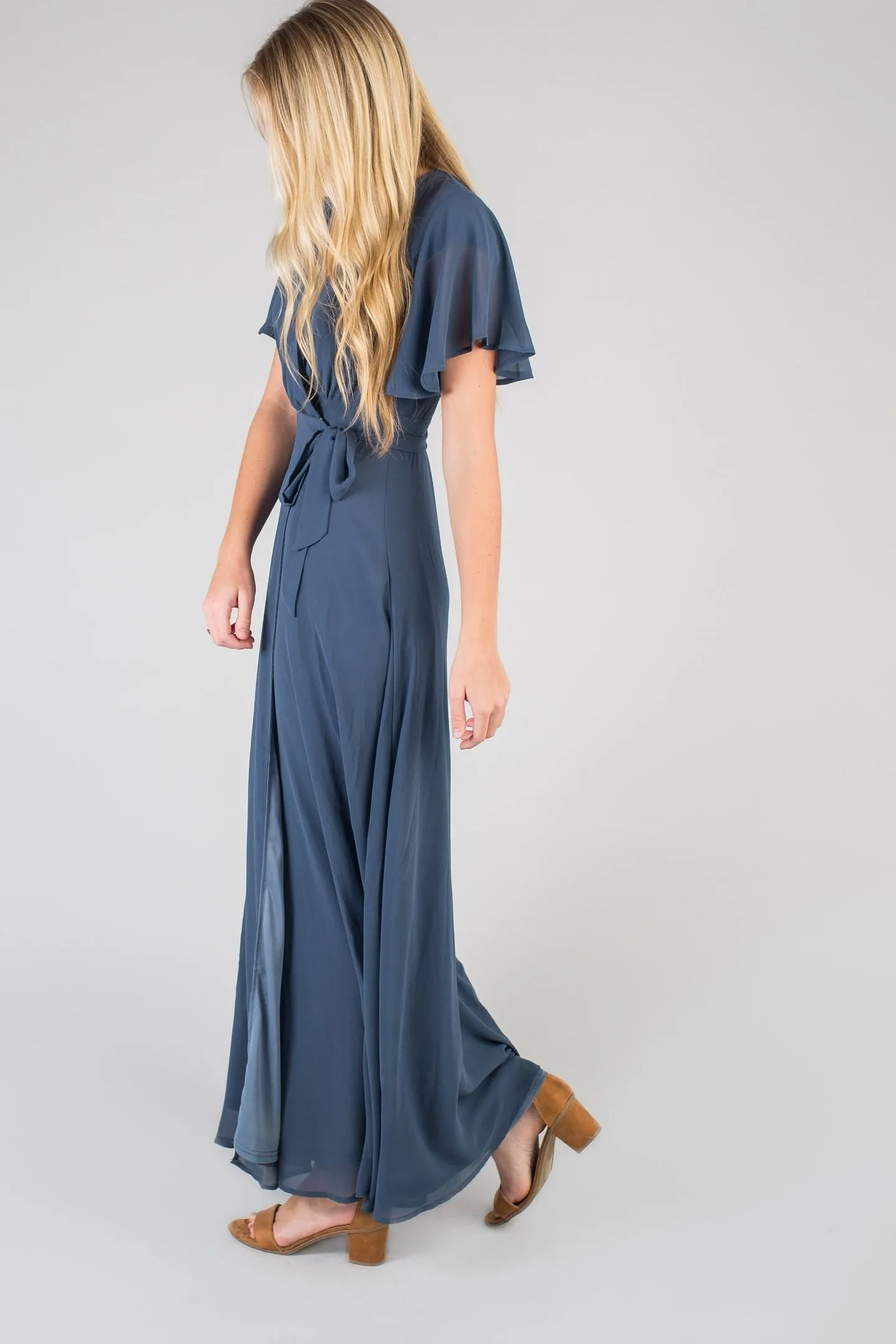 Naples Flutter Sleeve Wrap Maxi
