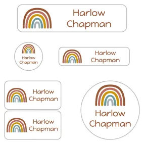 Neutral Rainbow Daycare Labels Pack