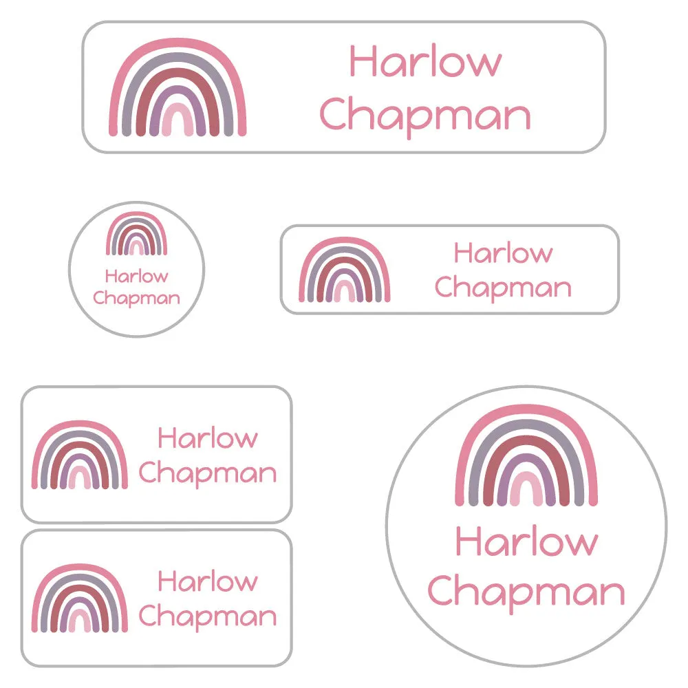 Neutral Rainbow Daycare Labels Pack