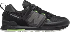 New Balance 574 'Black Bleached Lime Glow' Sneakers, black