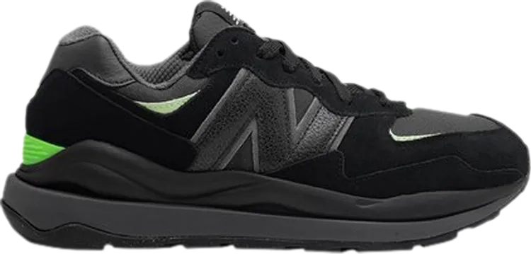 New Balance 57/40 'Wonderland Pack - Black Green Glow' sneakers, black