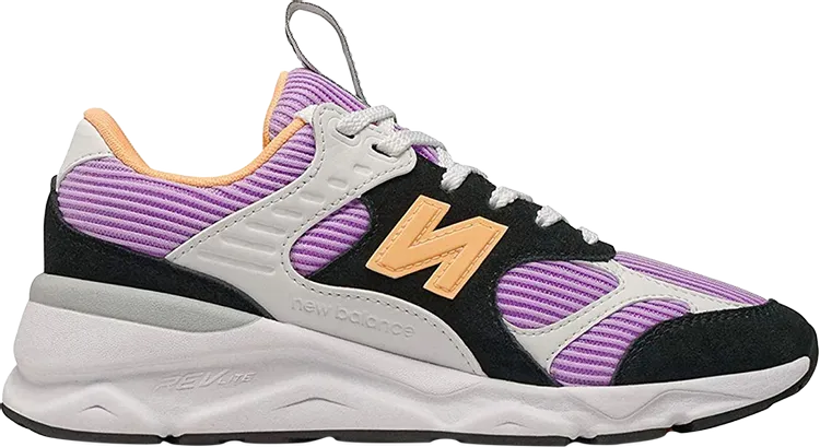 New Balance Wmns X-90 Reconstructed 'Black Dark Violet Glow' Sneakers, black