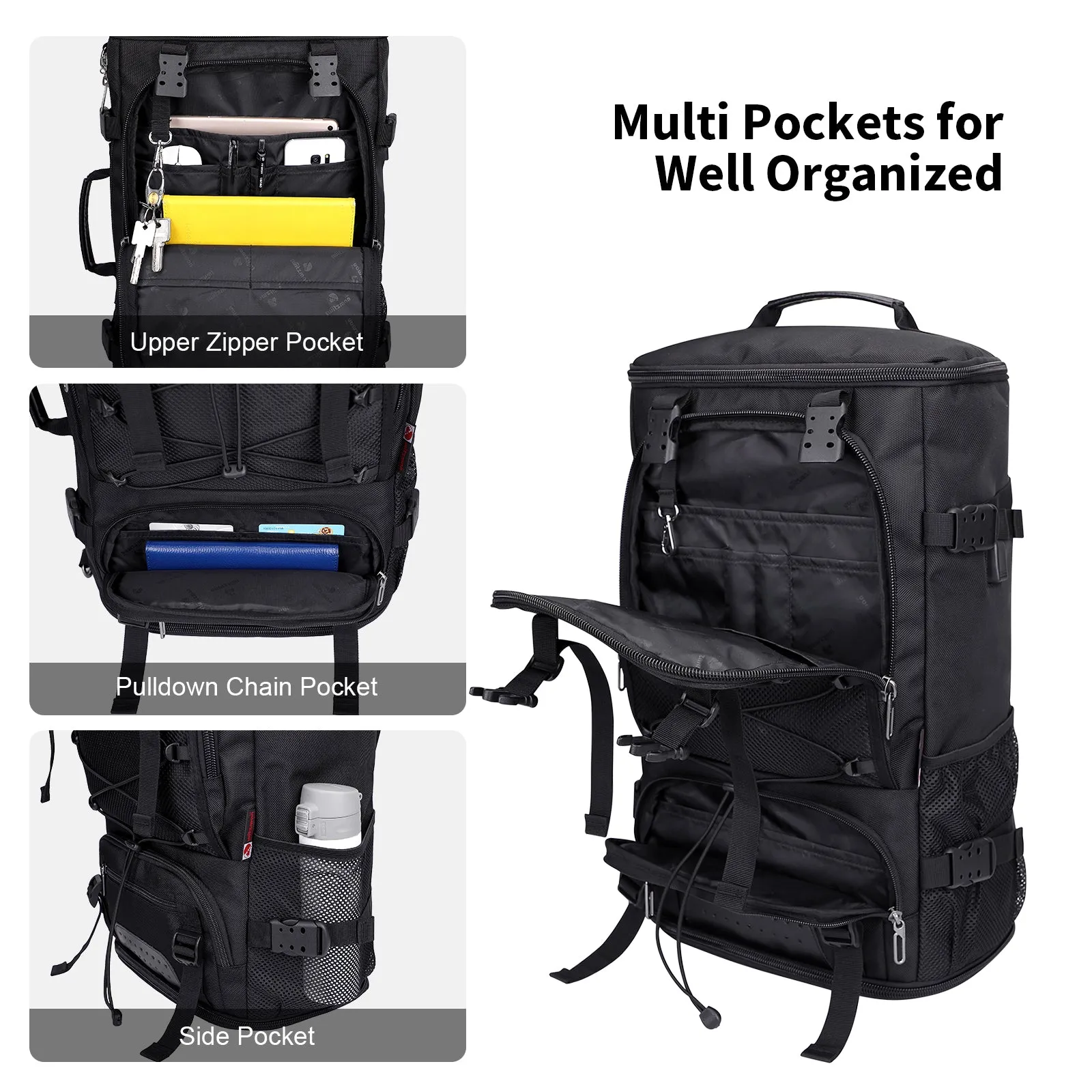 Nylon Backpack for Men Large 3 in 1 Bag