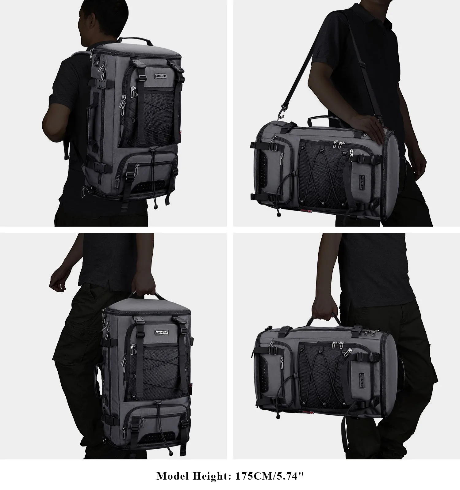 Nylon Backpack for Men Large 3 in 1 Bag