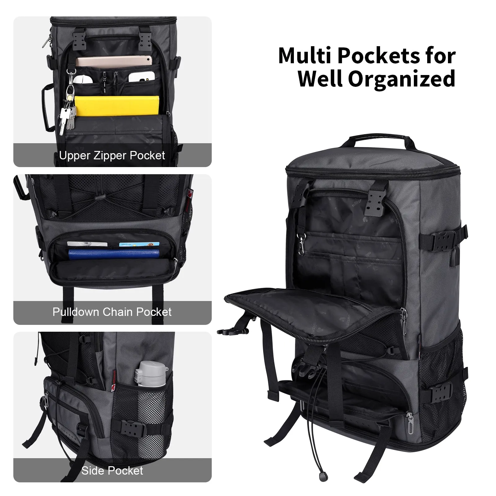 Nylon Backpack for Men Large 3 in 1 Bag