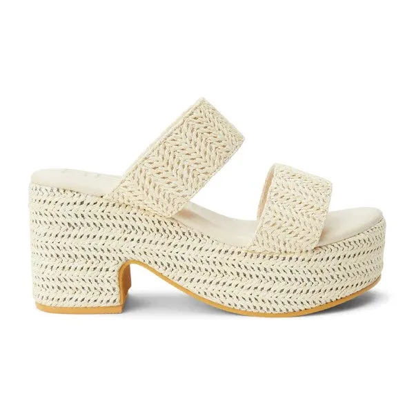 Ocean Ave Raffia Platform Slip-On