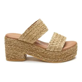 Ocean Ave Raffia Platform Slip-On