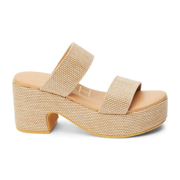 Ocean Ave Raffia Platform Slip-On
