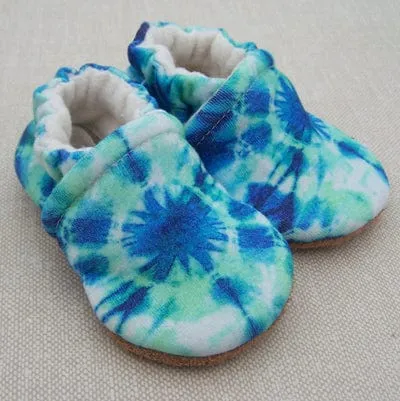 Ocean Tie Dye Organic Baby Slippers