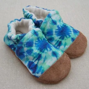 Ocean Tie Dye Organic Baby Slippers