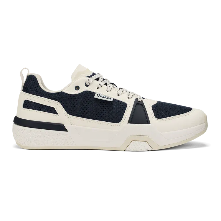 Olukai Anau Pickleball Mood Indigo/Bright White Sneaker 10545-ZNWB