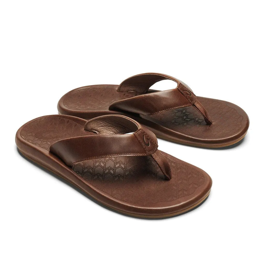 OluKai Mens ‘Ilikai Leather Sandals