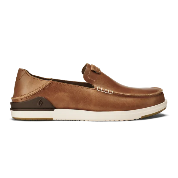 OluKai Mens Kākaha Leather Slip-On Shoe