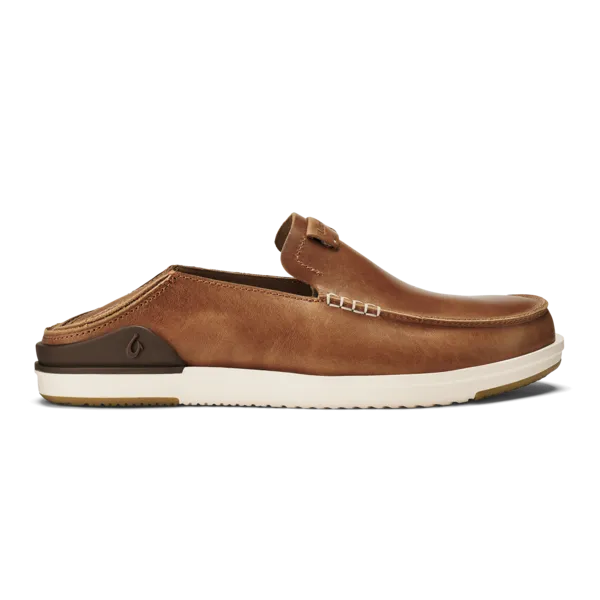 OluKai Mens Kākaha Leather Slip-On Shoe