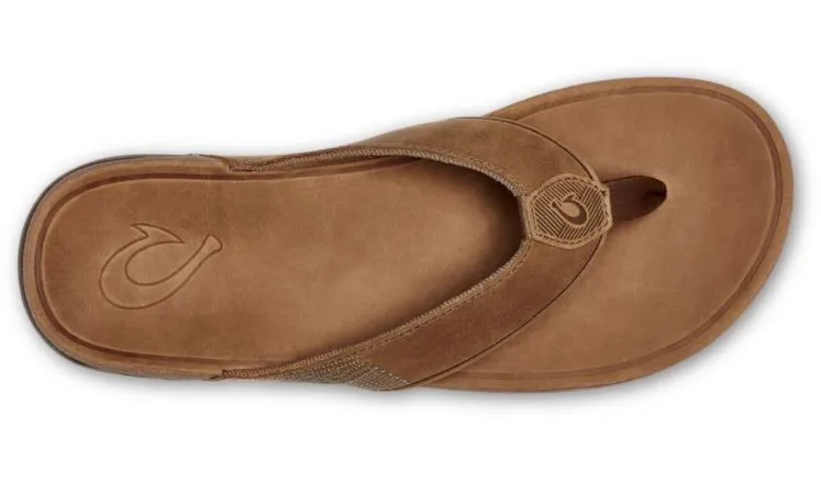 OluKai Mens Tuahine Waterproof Leather Beach Sandal
