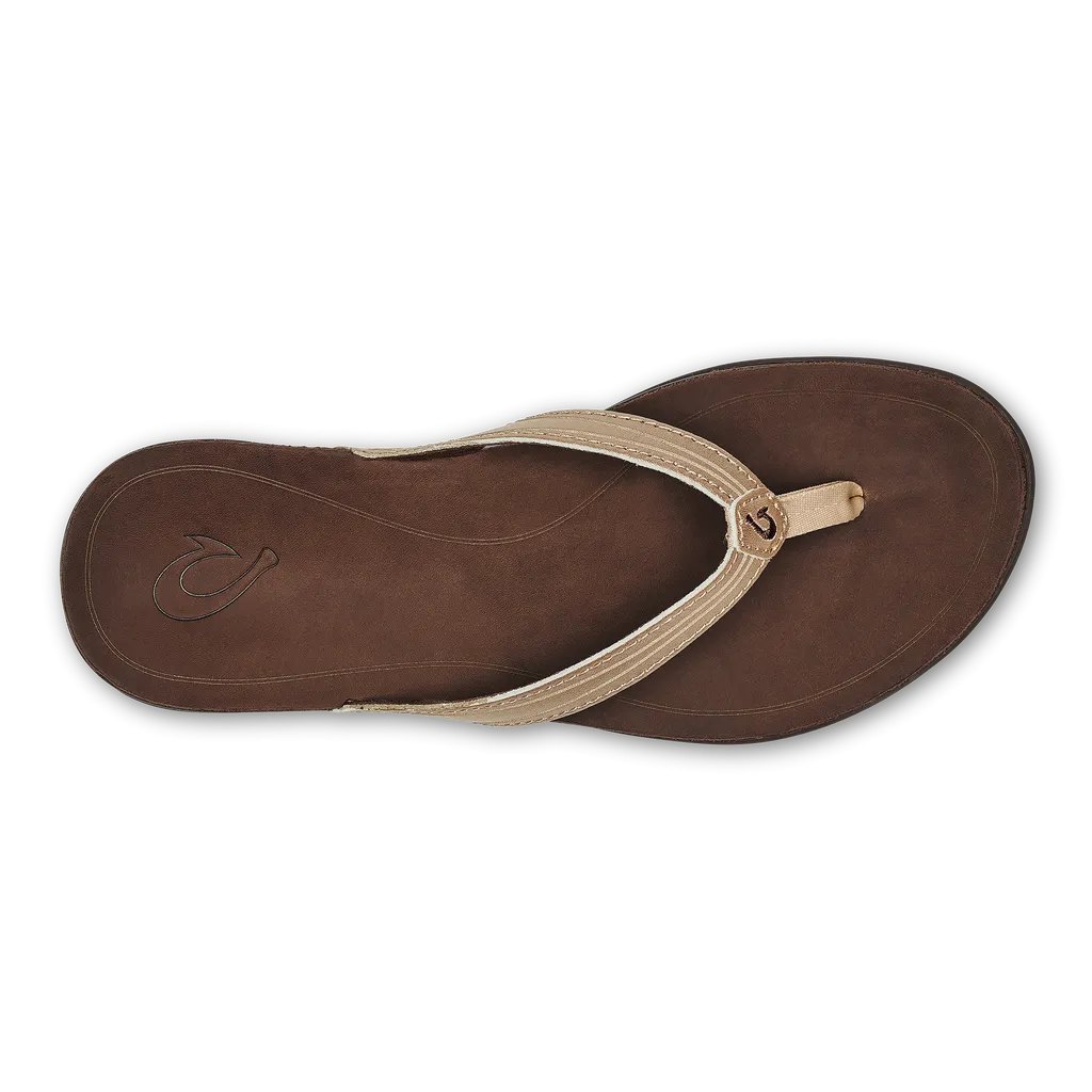 OluKai Womens ‘Aukai Leather Beach Sandal