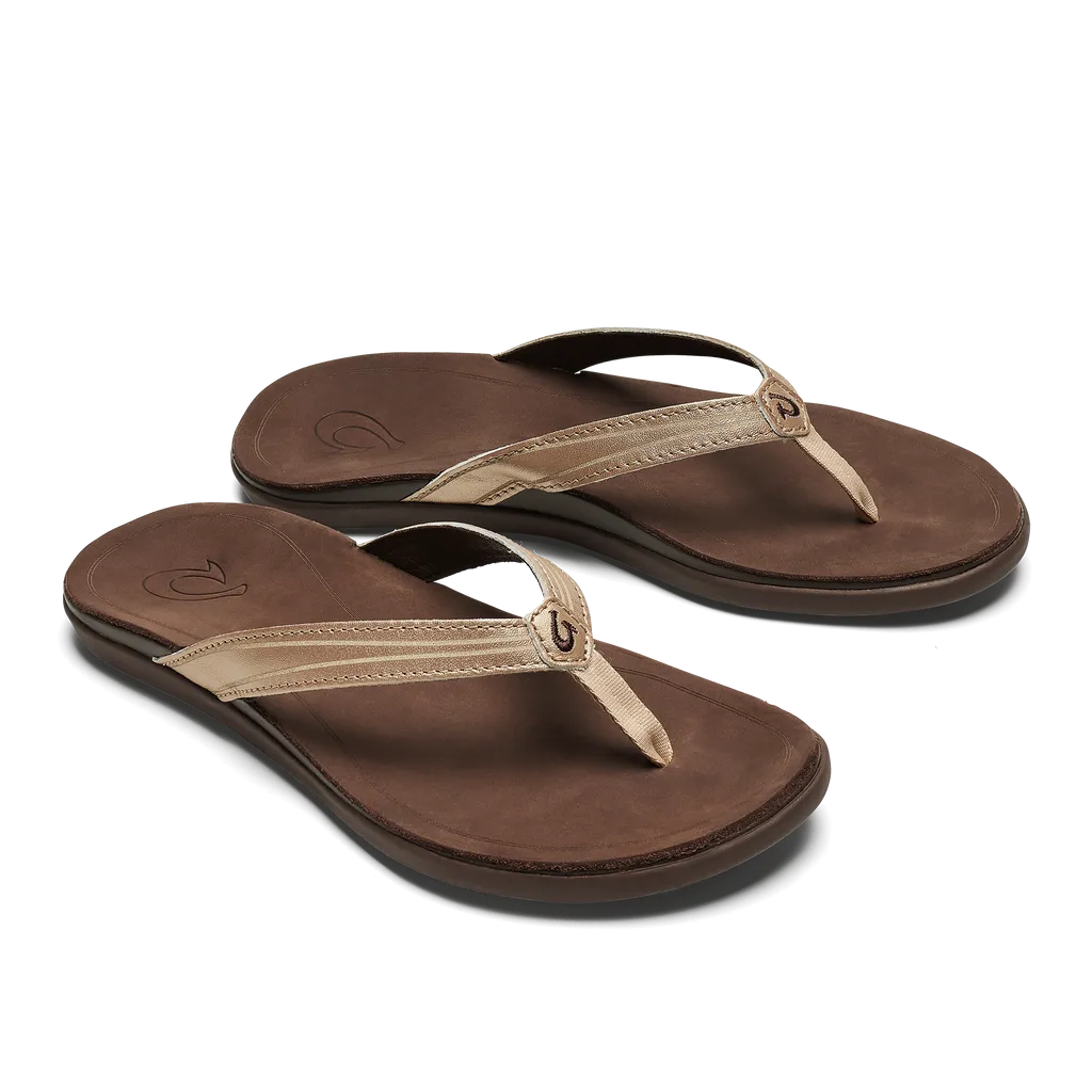 OluKai Womens ‘Aukai Leather Beach Sandal
