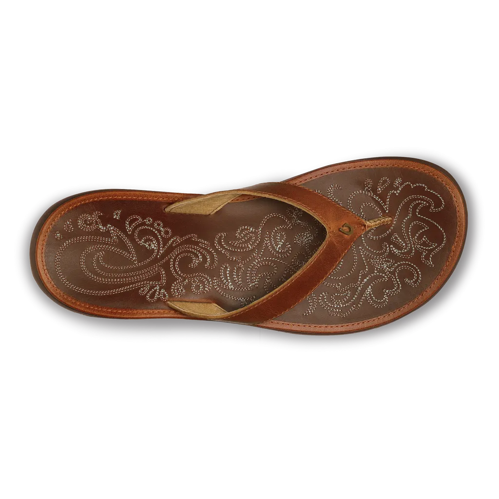 OluKai Womens Paniolo Leather Beach Sandal