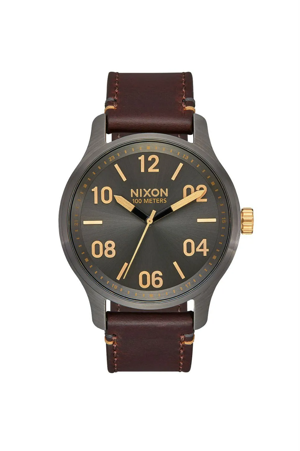 PATROL LEATHER - GUNMETAL/GOLD