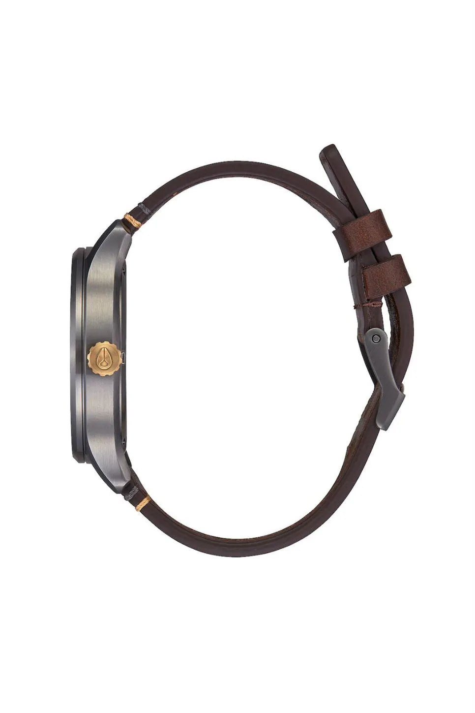 PATROL LEATHER - GUNMETAL/GOLD