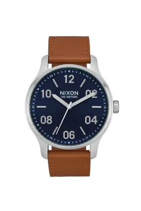 PATROL LEATHER WATCH - NAVY/SADDLE