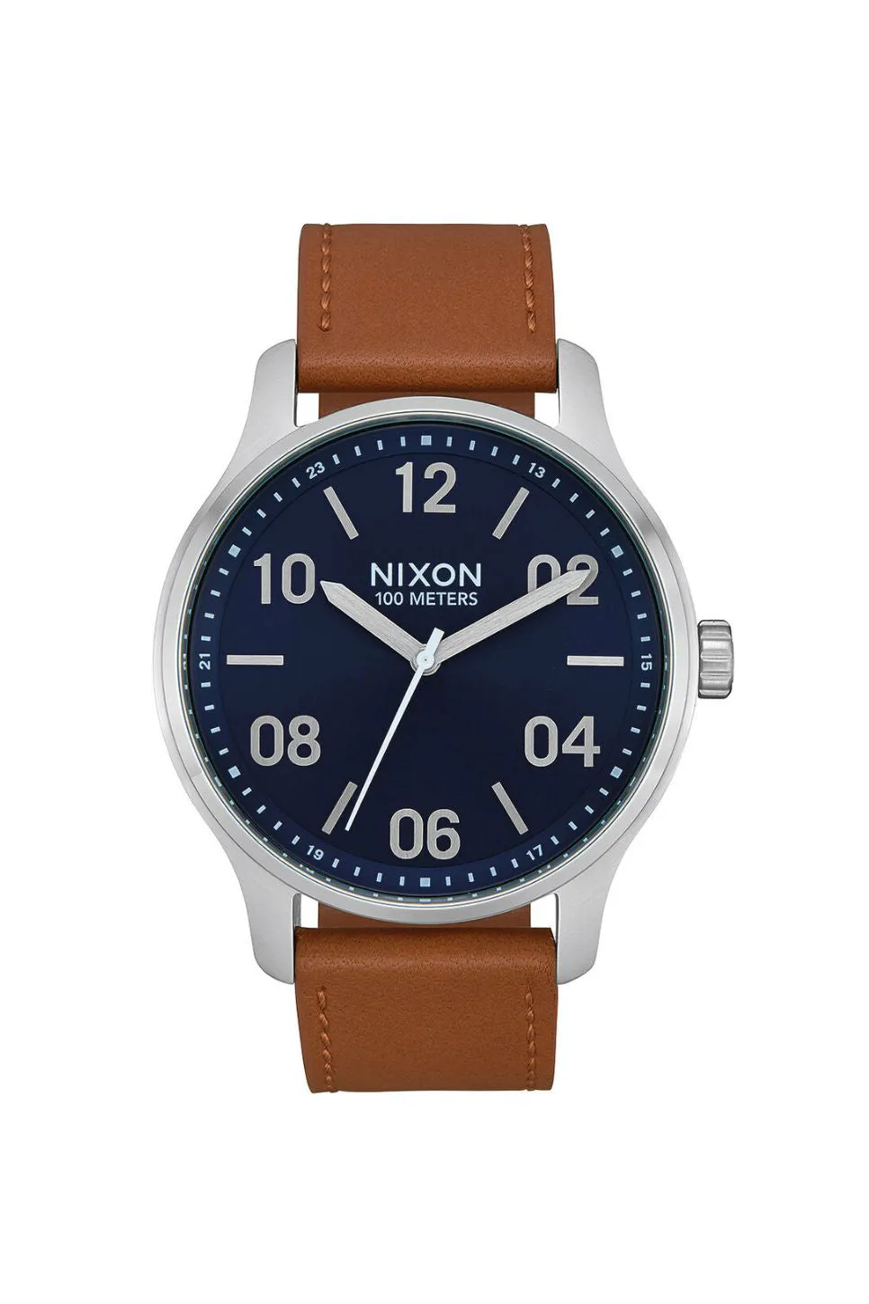 PATROL LEATHER WATCH - NAVY/SADDLE