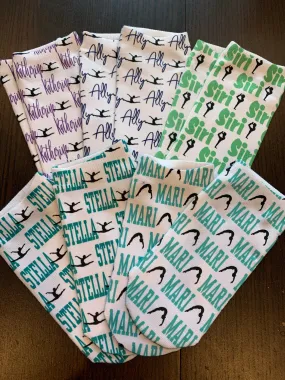Personalized Gymnast Dancer Ankle Socks - Fits Sizes 4-10 - Great Team Gift